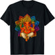 Elephant God India Meditation Hindu Ganesha Mandala Flower T-Shirt - T-Shirt | Black