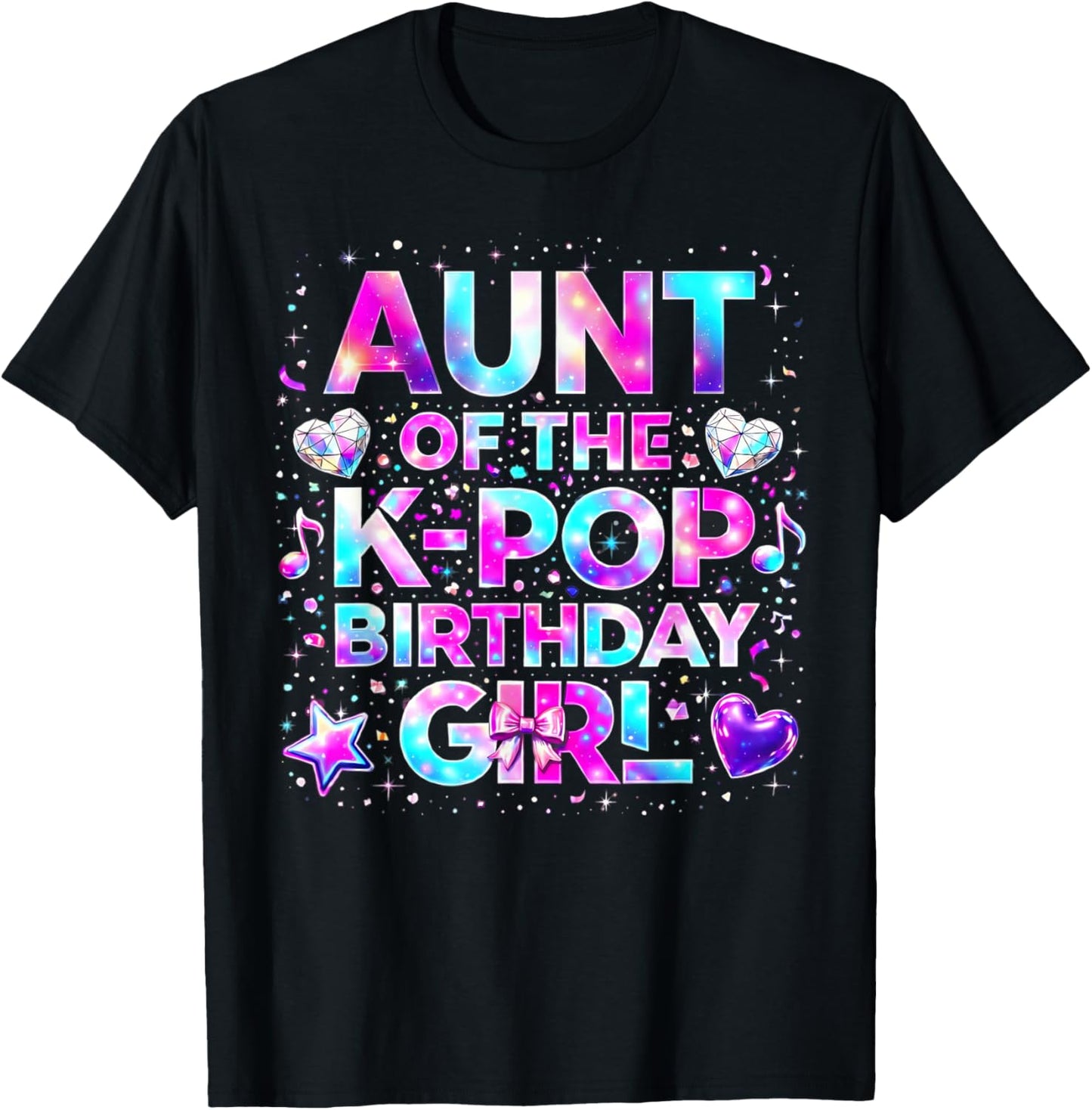 Auntie of The K-Pop Birthday Girls Korean Music T-Shirt - T-Shirt | Black