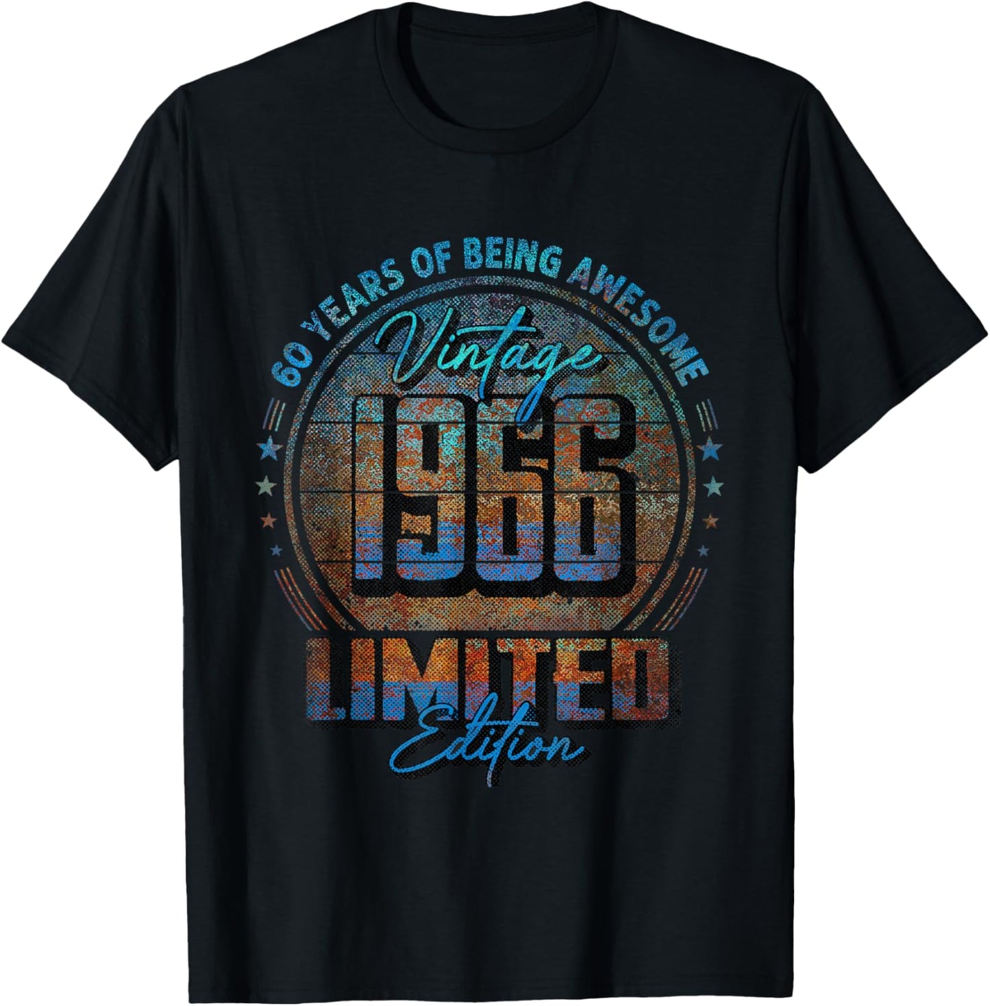Vintage 1966 Limited Edition Shirt 60 Year Old 60th Birthday T-Shirt - T-Shirt | Black