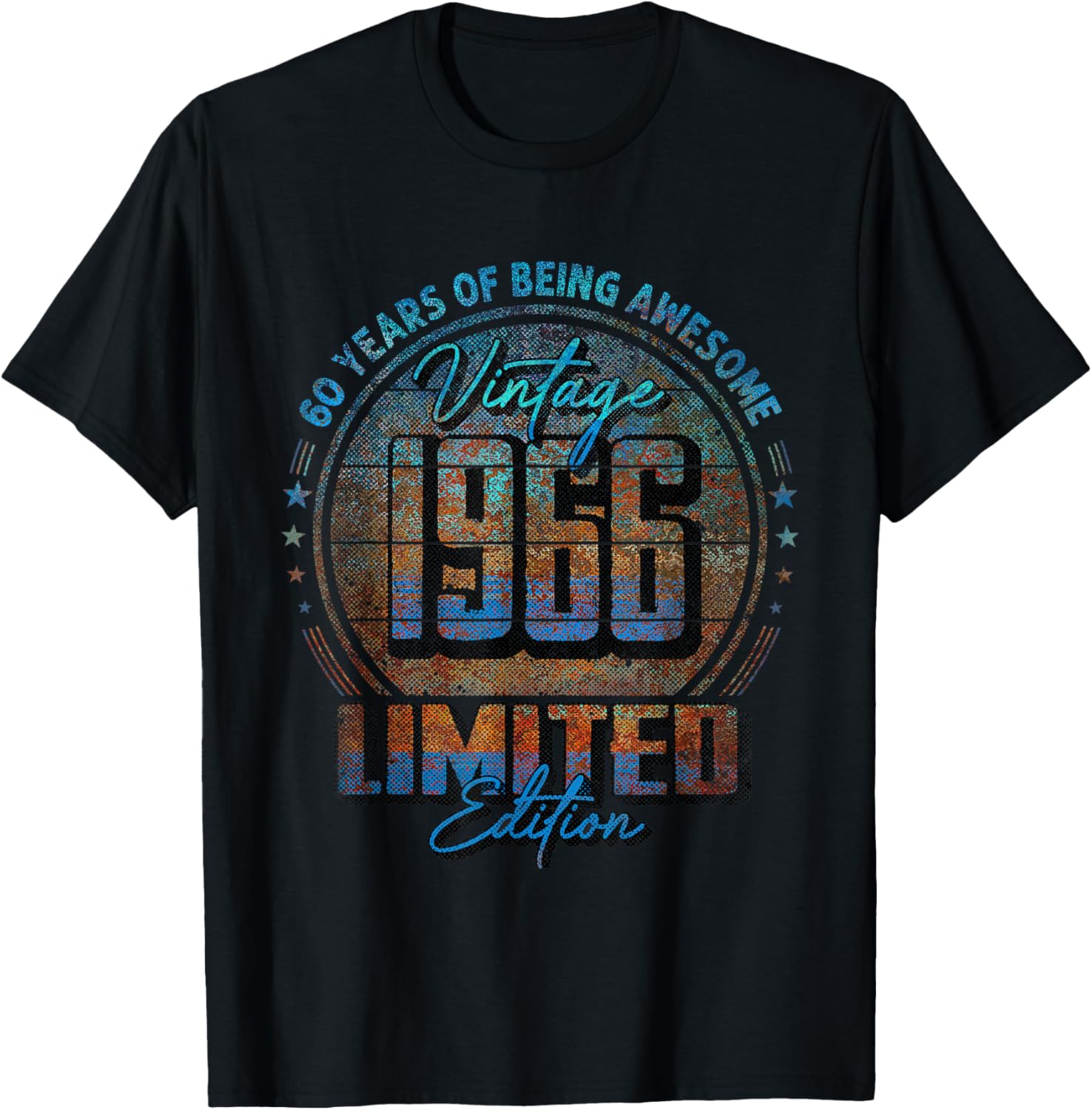 Vintage 1966 Limited Edition Shirt 60 Year Old 60th Birthday T-Shirt - T-Shirt | Black
