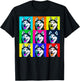Colorful Husky Pop Art Graphic Dog T-Shirt - T-Shirt | Black
