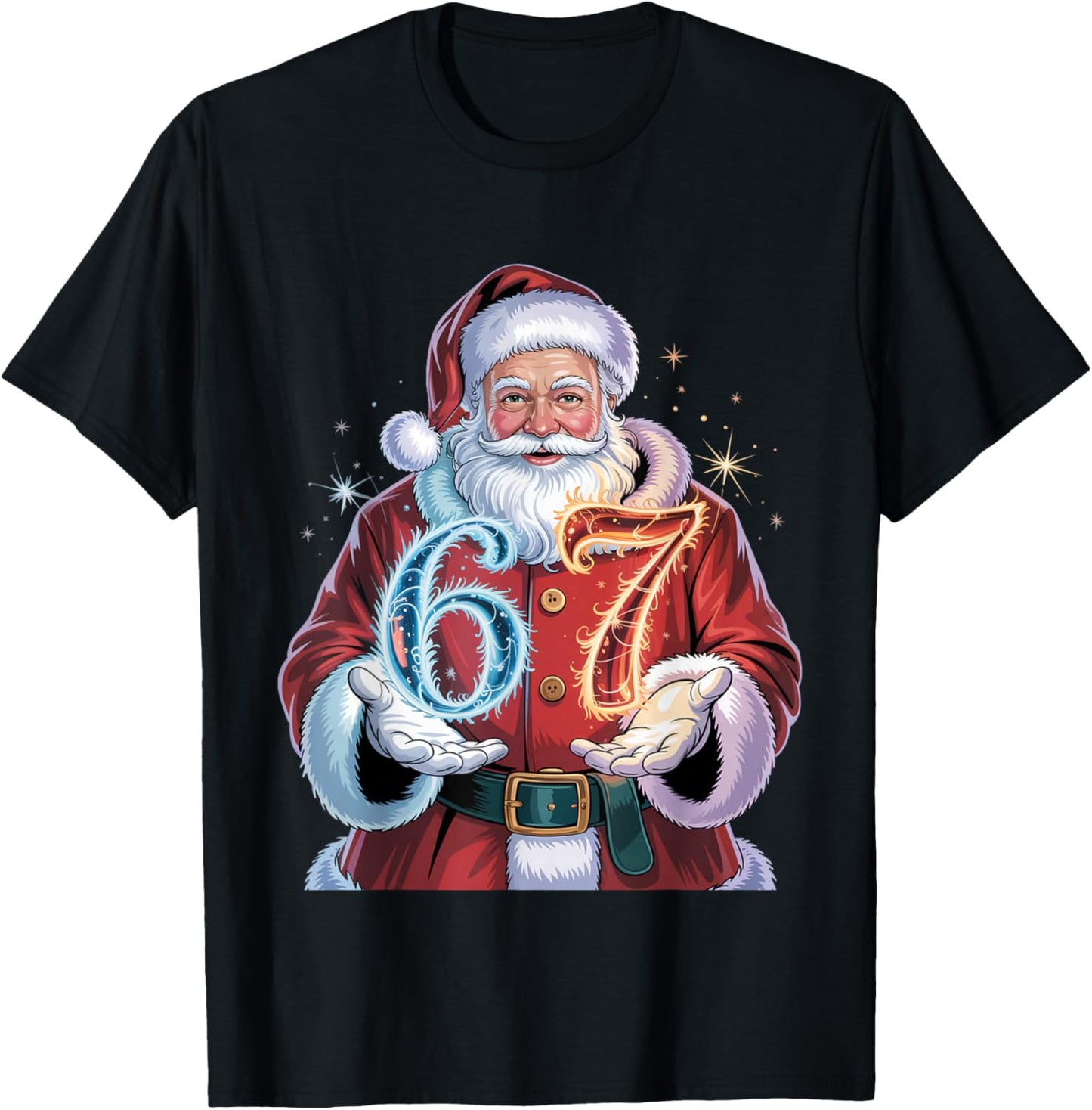 Christmas 67 Funny Xmas Six Seven Ugly Sweater 6-7 T-Shirt - T-Shirt | Black