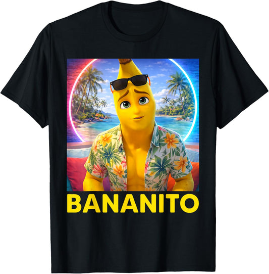 Brainrot Drama Girl Fruit Island 2026 Funny AI Meme Bananito T-Shirt - T-Shirt | Black