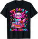 100 Days is Alotl School Axolotl Girls 100 Days of School T-Shirt - T-Shirt | Black
