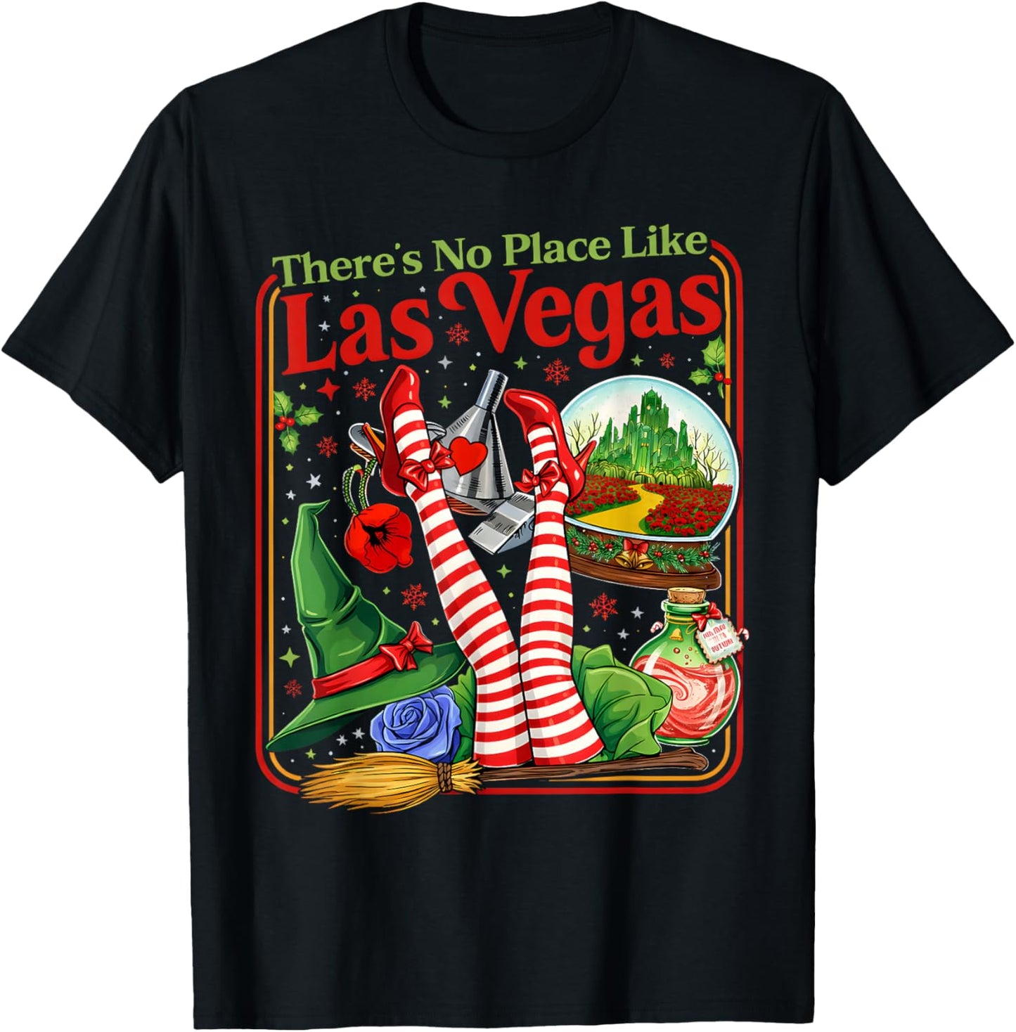 No Place Like Las Vegas Funny Fantasy Holiday Travel Art T-Shirt - T-Shirt | Black