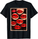 Kissing Red Lipstick Lips Happy Valentines Women Girls T-Shirt - T-Shirt | Black