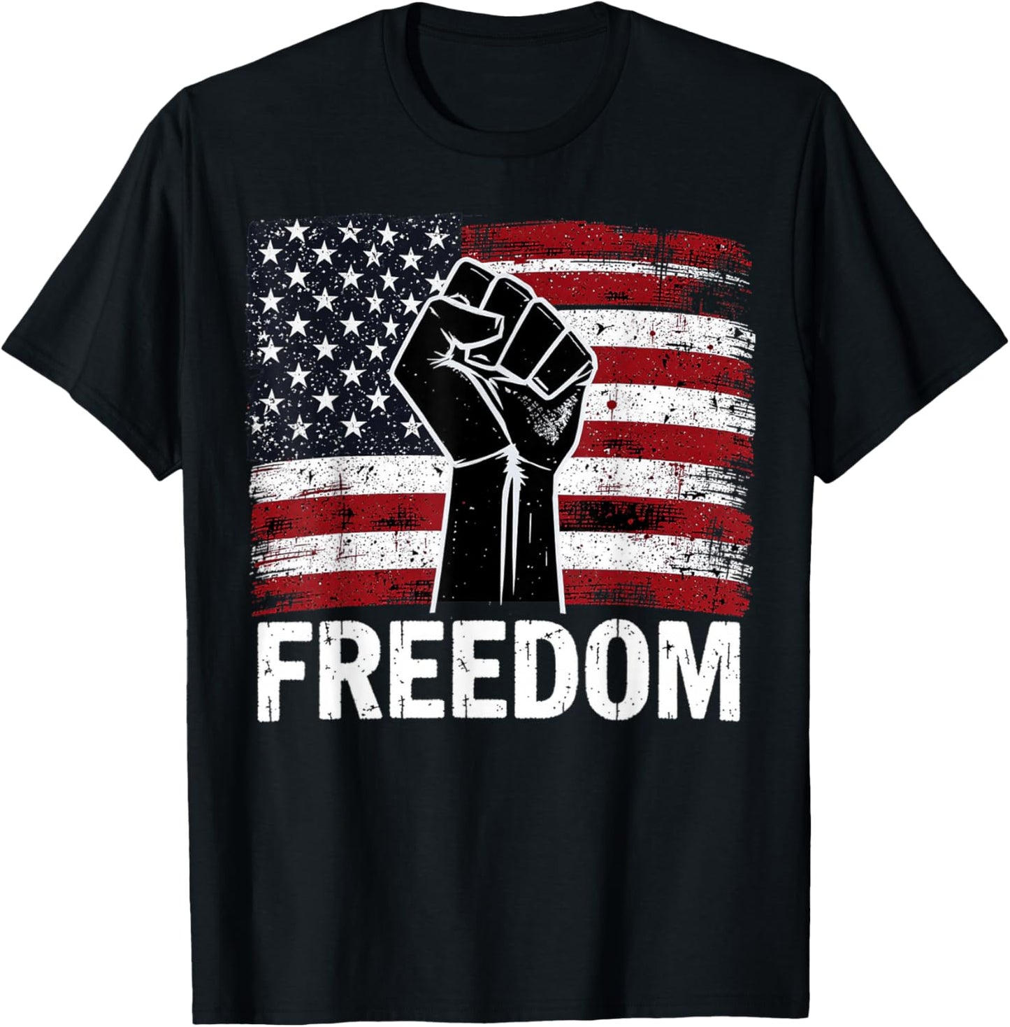 USA Freedom Shirt, Resist Patriotic Protest T-Shirt - T-Shirt | Black