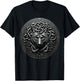 Medusa Head Myth Gorgon Wolf Snake Hair Greek Mythology T-Shirt - T-Shirt | Black