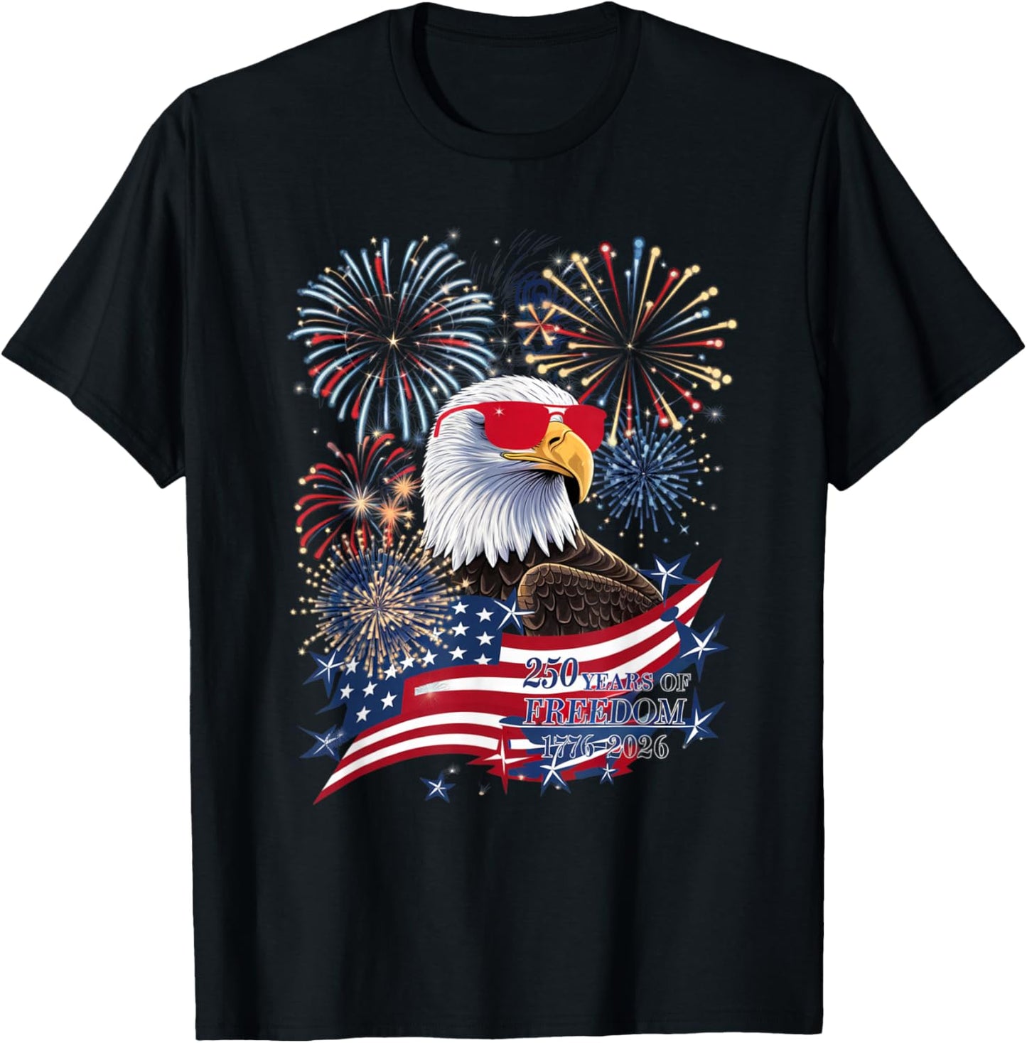 US 250 Years 250th Anniversary American USA Flag Funny T-Shirt - T-Shirt | Black