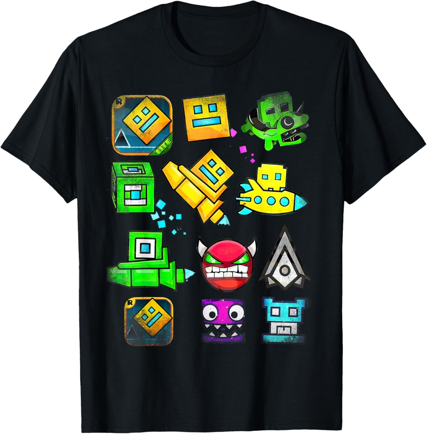 Video Game Geometry Video Gamer Lover Dash T-Shirt - T-Shirt | Black