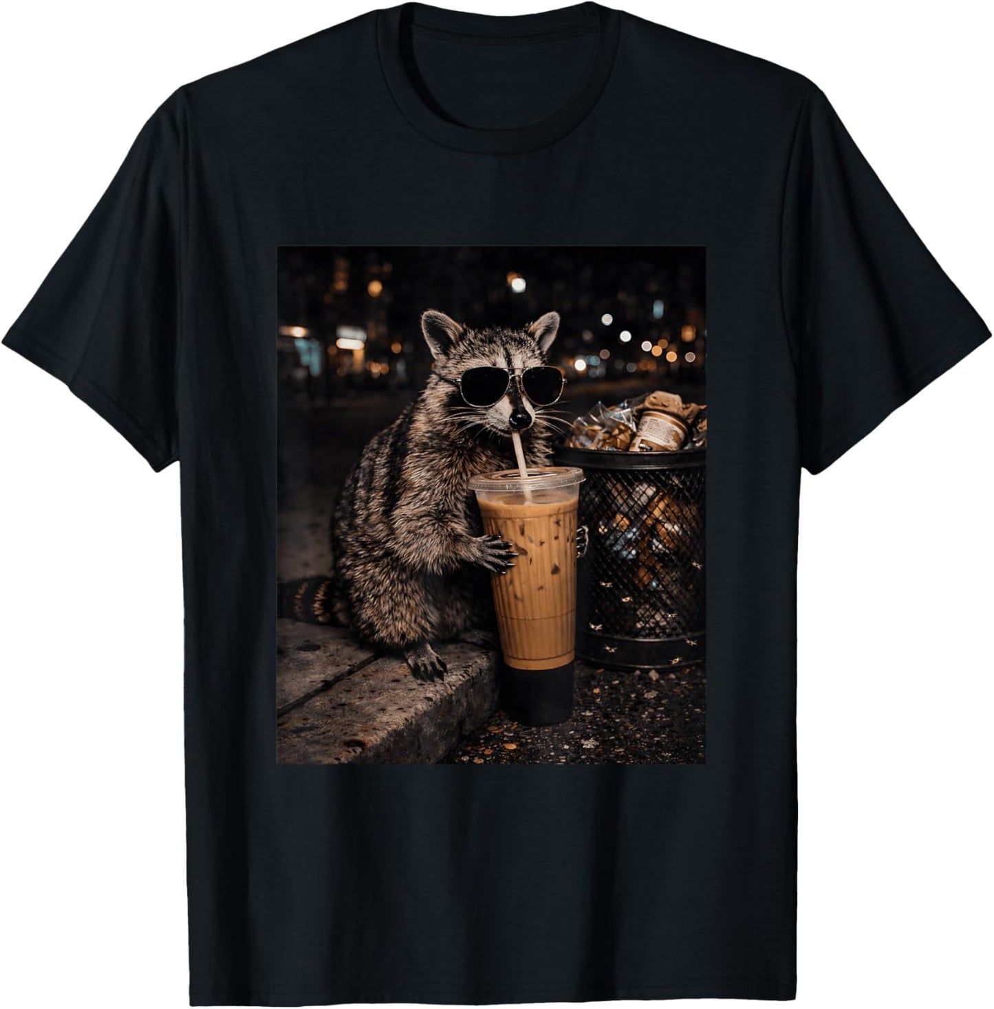 Sunglasses Caffeine T-Shirt - T-Shirt | Black
