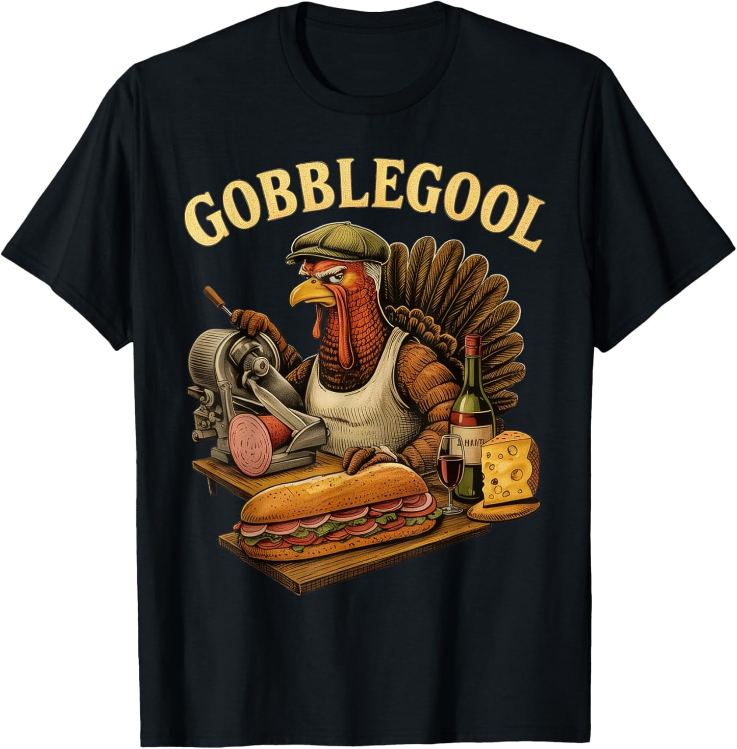 Gobblegool Turkey Thanksgiving T-Shirt - T-Shirt | Black
