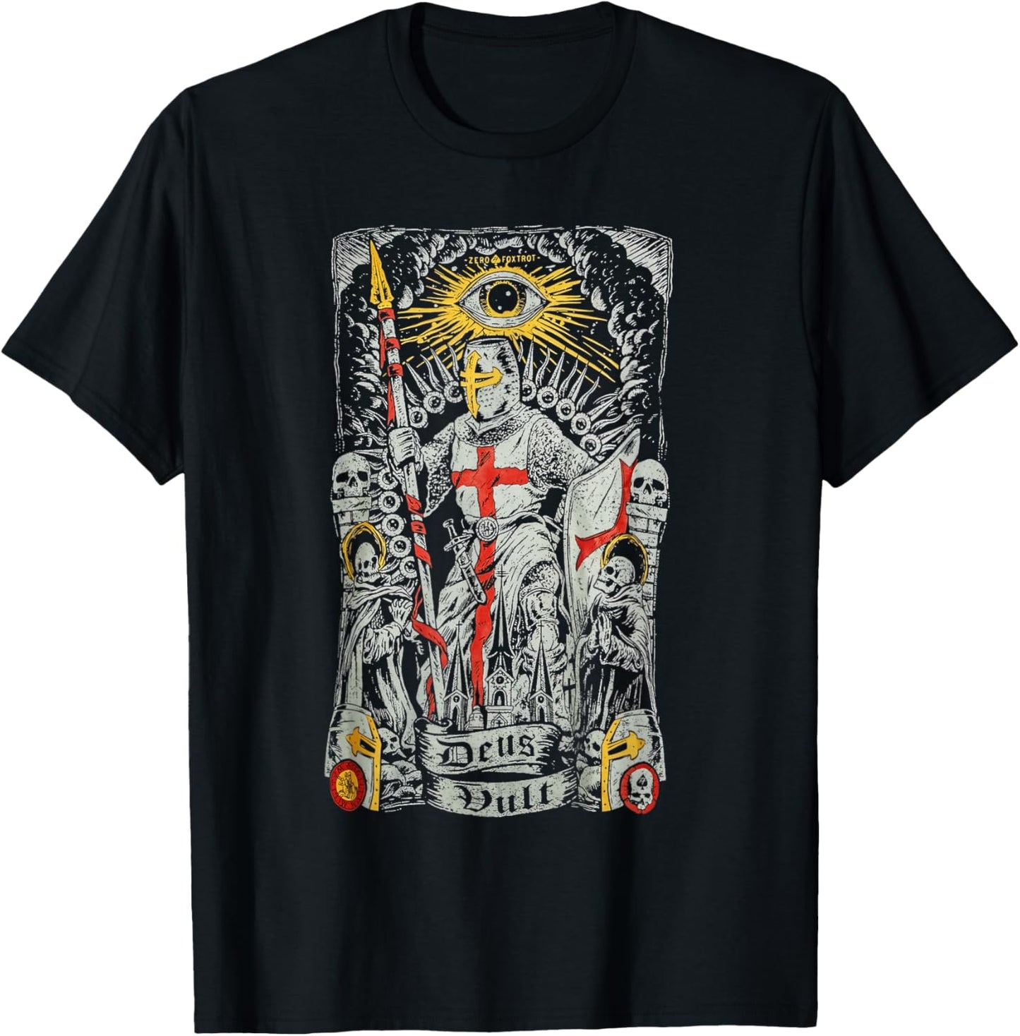Deus Vult Knights Templar Crusades T-Shirt - T-Shirt | Black