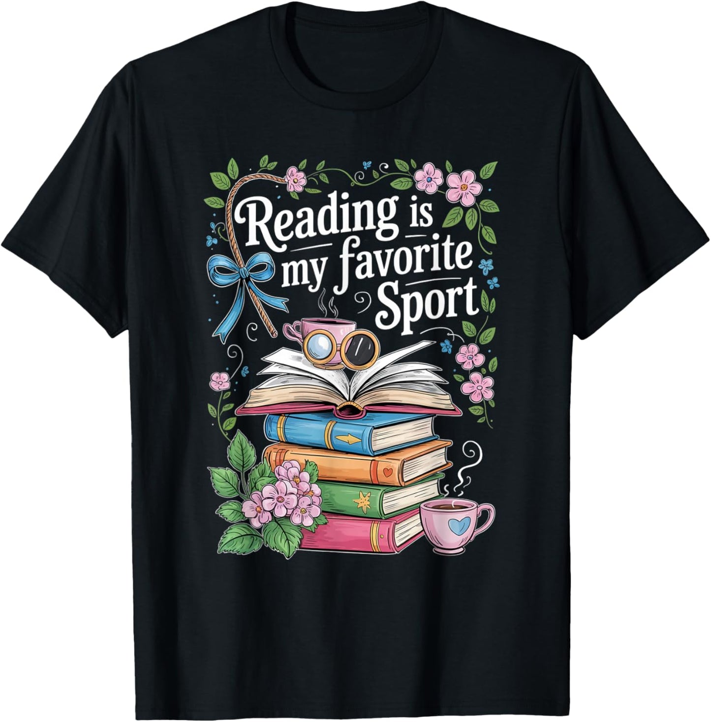 Reading is My Favorite Sport Funny Reader Book Lovers T-Shirt - T-Shirt | Black