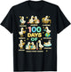 100 Days of School Goose Teacher Men Women Kids 100th Day T-Shirt - T-Shirt | Black