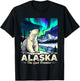 Alaska The Last Frontier Polar Bear Wildlife Quote T-Shirt - T-Shirt | Black