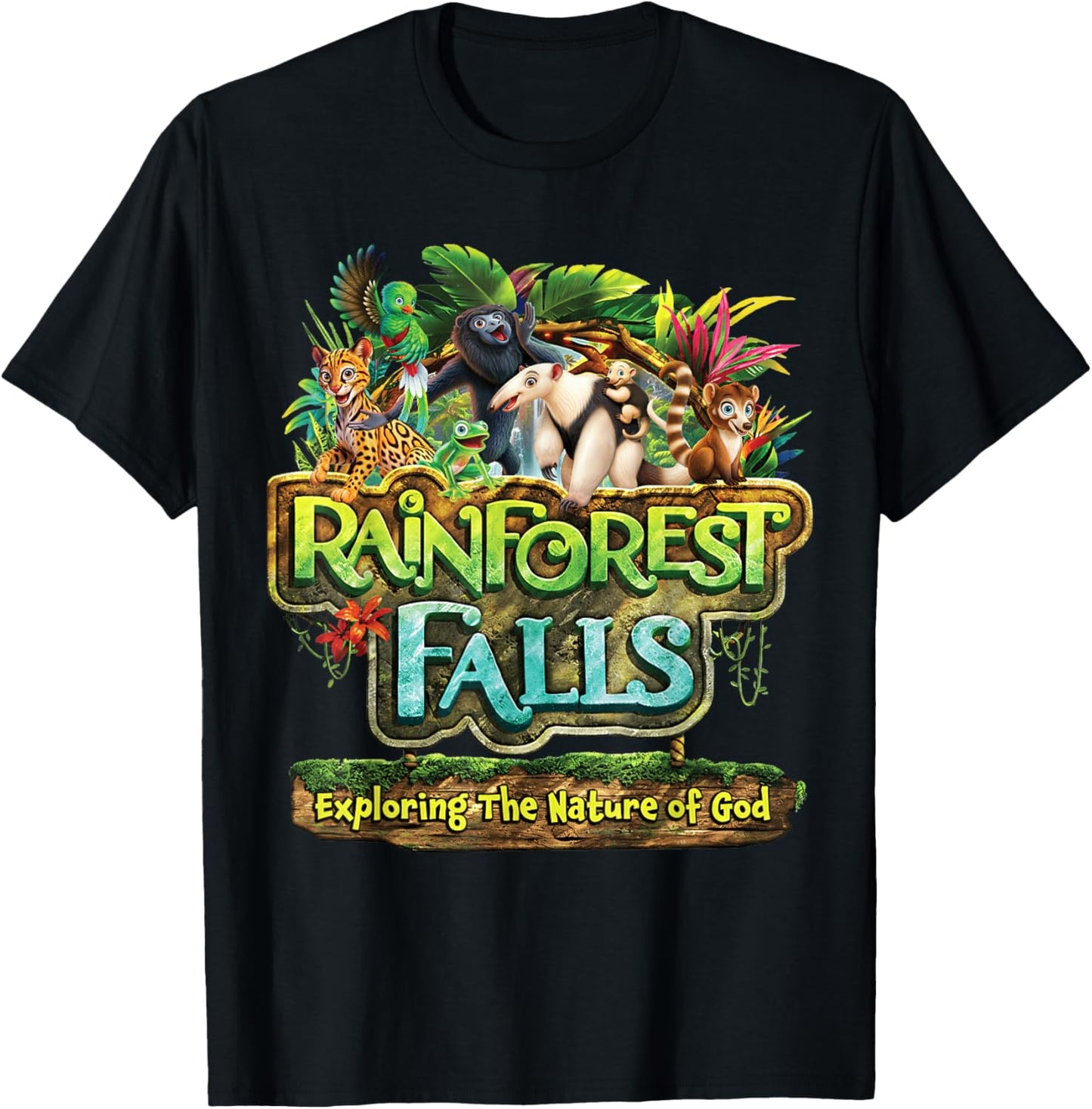 Rainforest Falls Exploring The Nature of God VBS 2026 T-Shirt - T-Shirt | Black