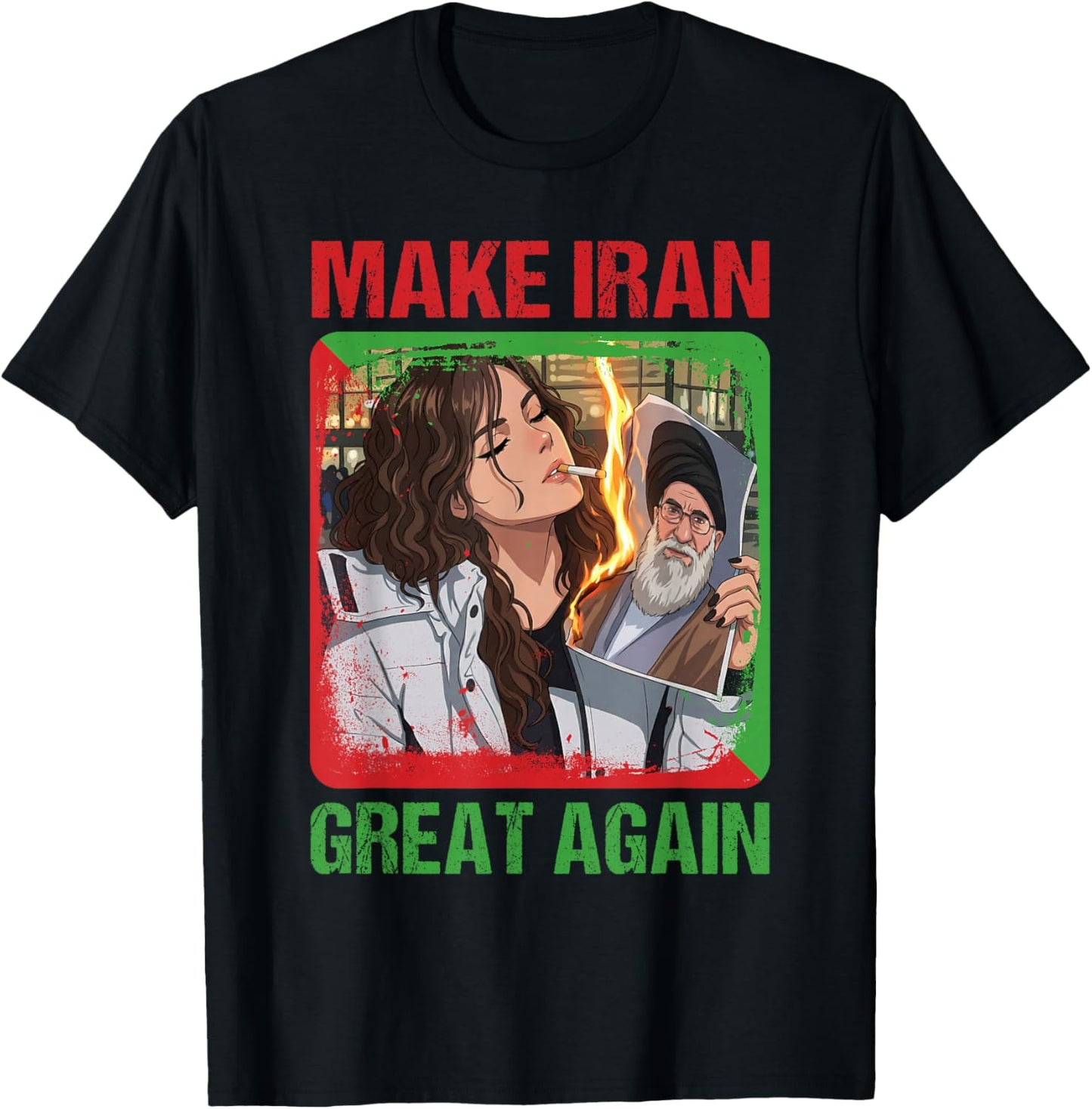 Cigarette of Rebellion Smoke of Resistance Iran Revolution T-Shirt - T-Shirt | Black