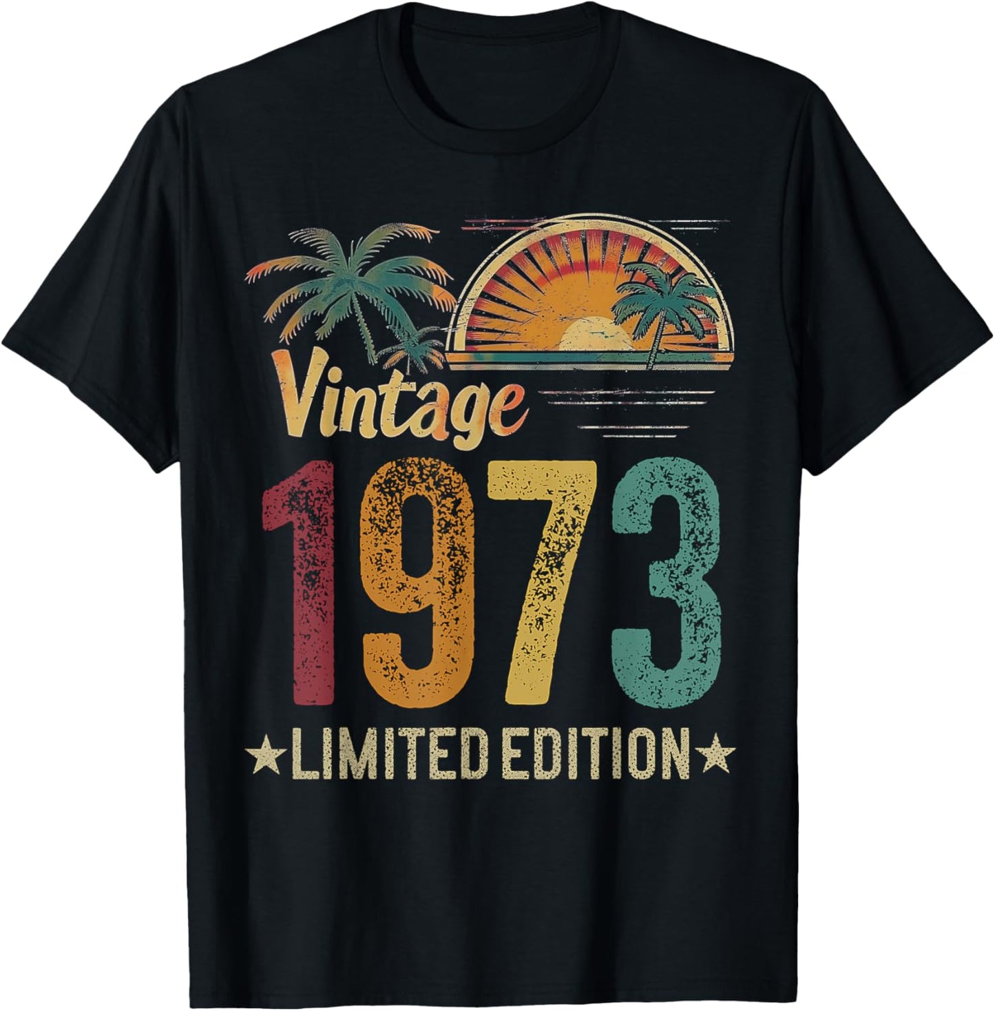 Retro 1973 53rd Birthday Men Women 53 Years Old - Vintage T-Shirt - T-Shirt | Black