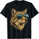 Cool Retro Coyote Sunglasses Wildlife Animal Boys Kids T-Shirt - T-Shirt | Black