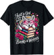 Just A Girl Who Loves Books and Wolves Cute Reading Nerd T-Shirt - T-Shirt | Black