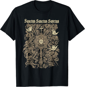 Sanctus Sanctus Sanctus Graphic Faith Apparel T-Shirt - T-Shirt | Black