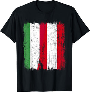 Hungary Austria Half Flag Hungarian Austrian Heritage T-Shirt - T-Shirt | Black