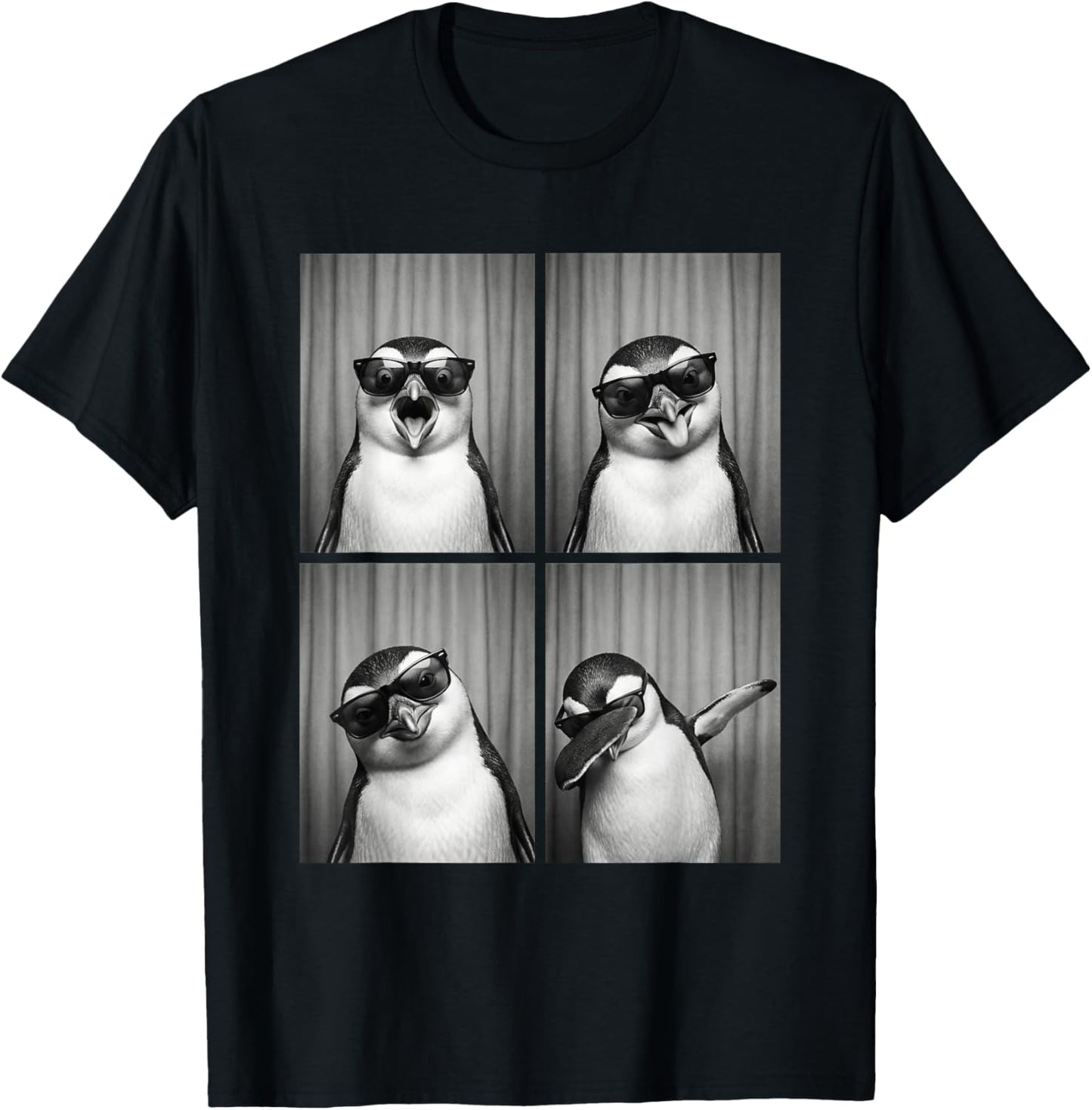 Penguin PhotoBooth Sunglasses Funny Dab Penguins Lover T-Shirt - T-Shirt | Black