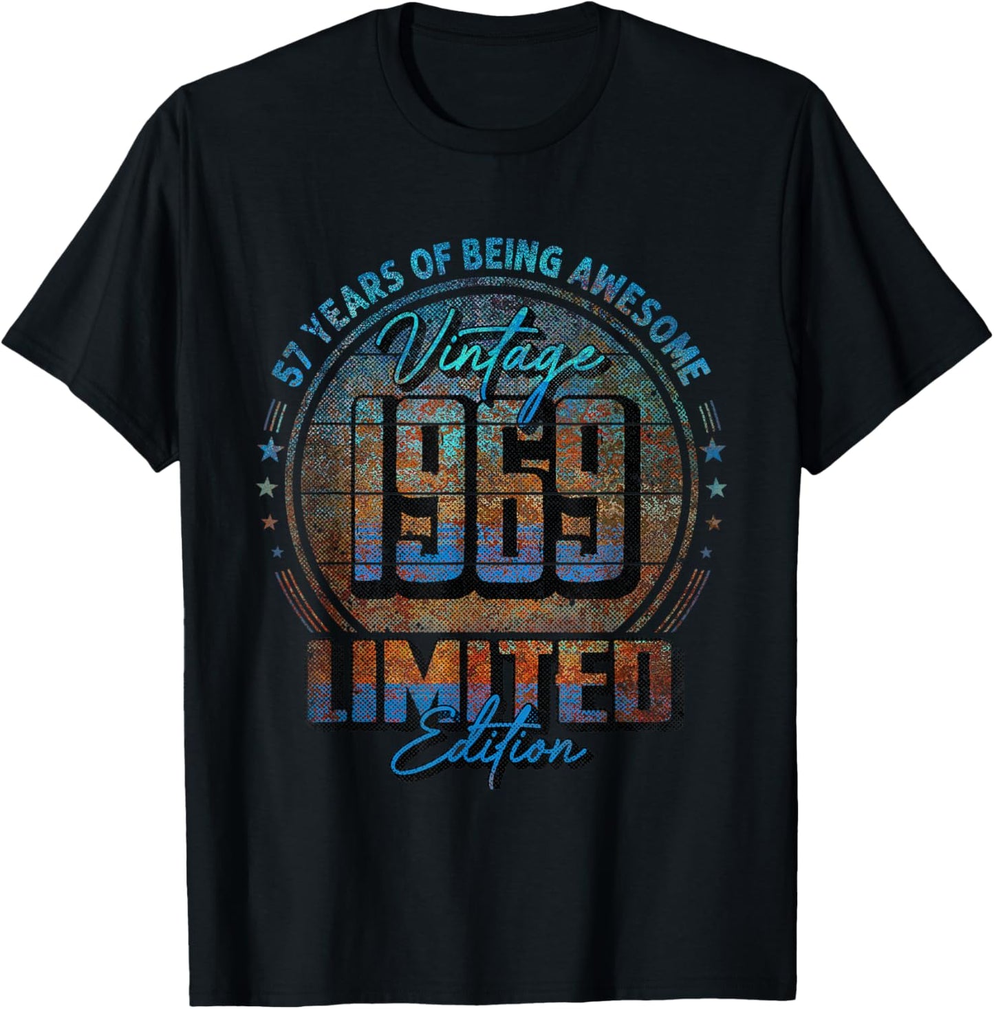 Vintage 1969 Limited Edition Shirt 57 Year Old 57th Birthday T-Shirt - T-Shirt | Black