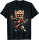 Vintage Punk Guitar French Bulldog T-Shirt - T-Shirt | Black
