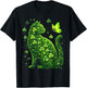 St Patricks Day Cat Lucky Shamrock Butterfly Men Women Kid T-Shirt - T-Shirt | Black