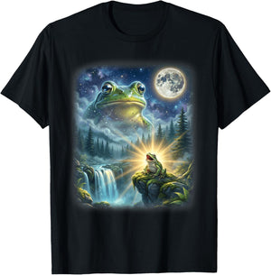 Frog in Fantasy World Funny Weird Frog T-Shirt - T-Shirt | Black