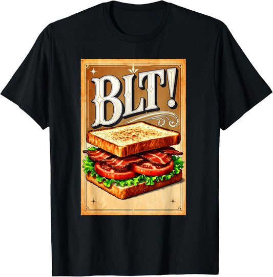 BLT Bacon Lettuce and Tomato Sandwich T-Shirt - T-Shirt | Black