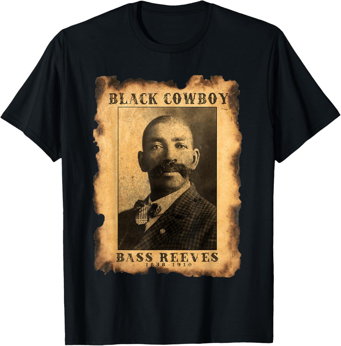 Bass Reeves Black Cowboy U.S. Marshal Wild West Legend T-Shirt - T-Shirt | Black