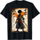 African Samurai Afro American Vintage Bushido Katana Warrior T-Shirt - T-Shirt | Black