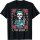 The Nurse Skeleton and Flower T-Shirt - T-Shirt | Black