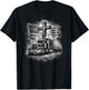 Trucker Patriotic American Flag Christian Cross Semi Truck T-Shirt - T-Shirt | Black