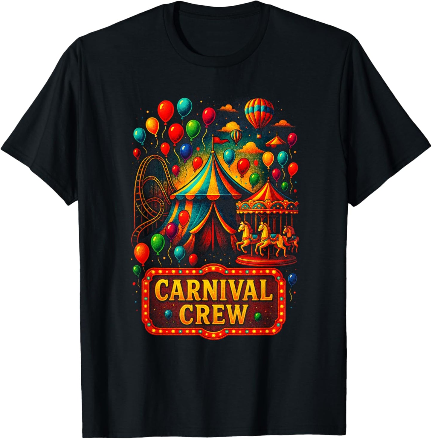 Carnival Crew - Carnival Party Matching Fun T-Shirt - T-Shirt | Black