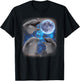 Three Dolphins Howling at The Moon Weird Meme Dolphin T-Shirt - T-Shirt | Black