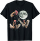 Funny Chicken Howling at Moon Vintage 90s Graphic T-Shirt - T-Shirt | Black