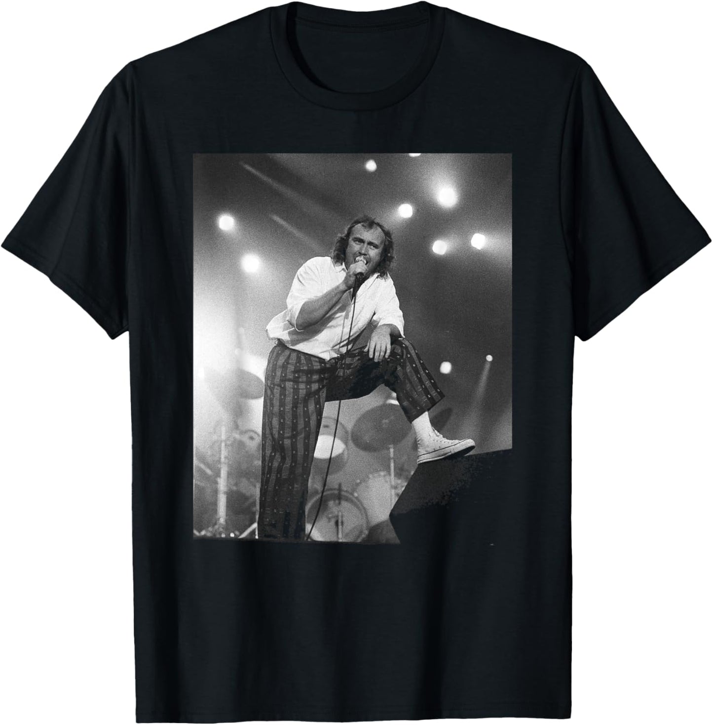 Genesis Phil Collins Singing Invisible Touch Tour 1987 T-Shirt - T-Shirt | Black