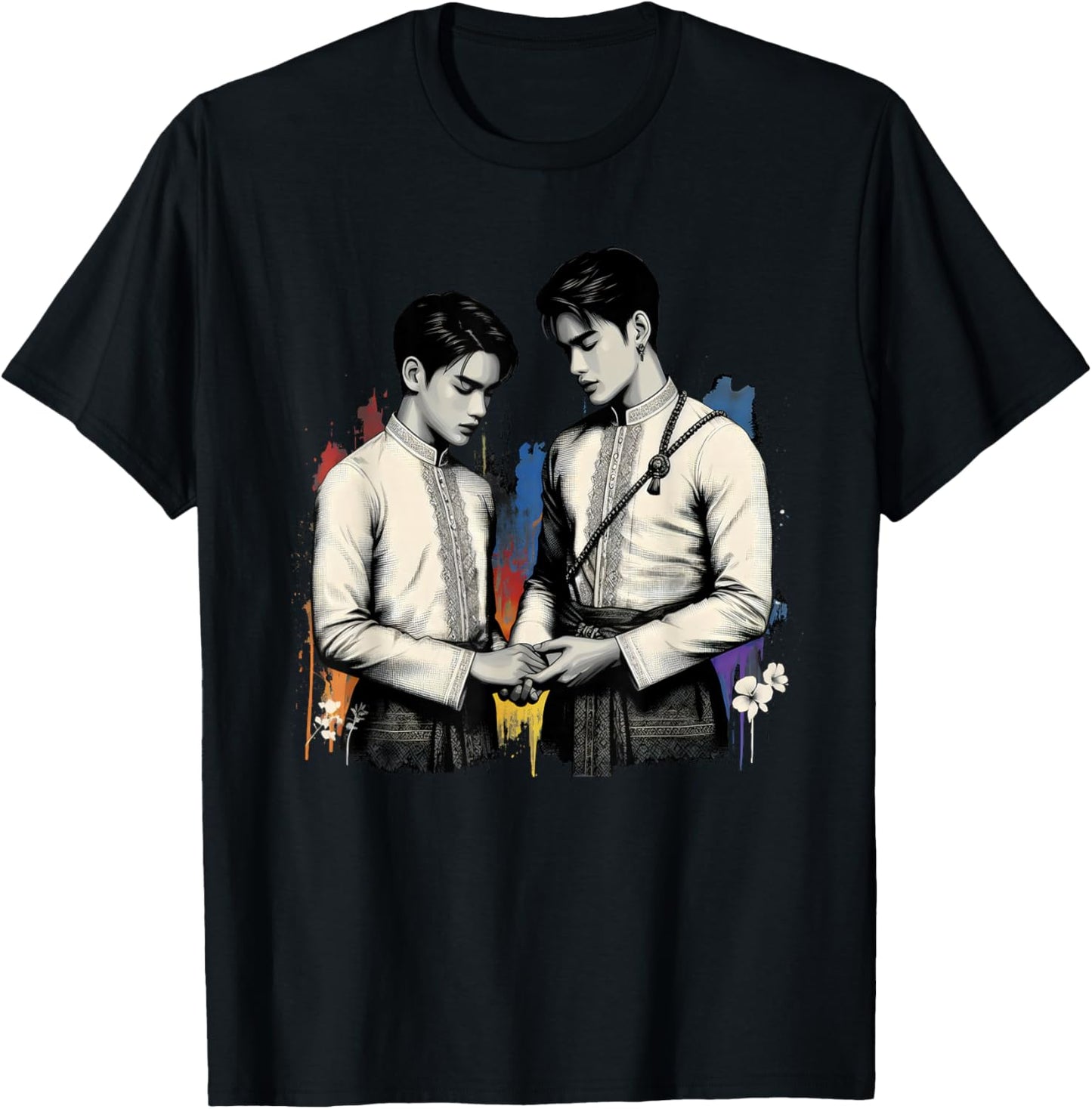 Thai BL Boys Love Yaoi Gay LGBTQ Thailand Series Pride Month T-Shirt - T-Shirt | Black