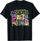 Funny Mardi Gras Vibes Fleur De Lis King Cake Crawfish Mask T-Shirt - T-Shirt | Black