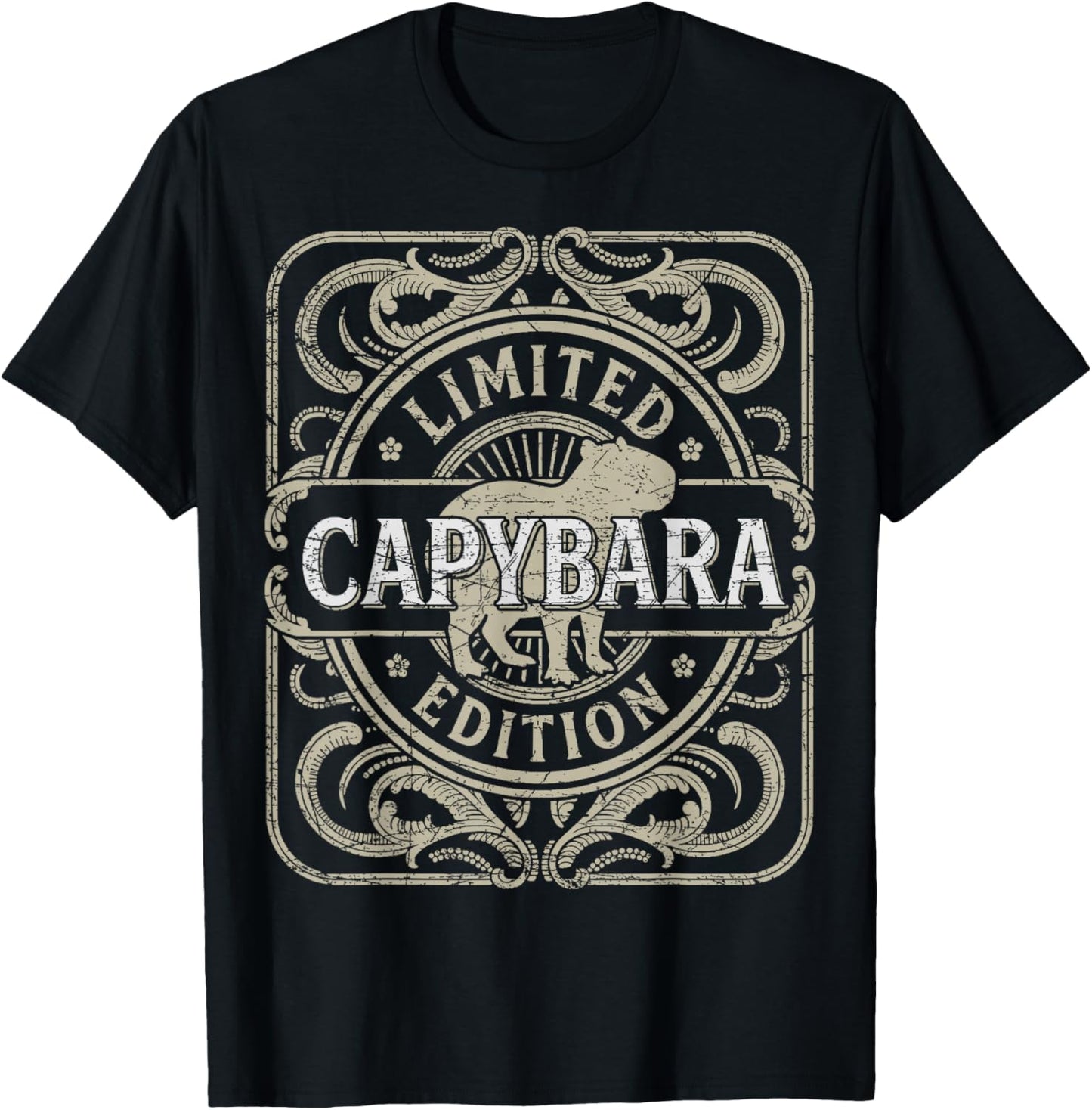 Capybara Vintage T-Shirt - T-Shirt | Black