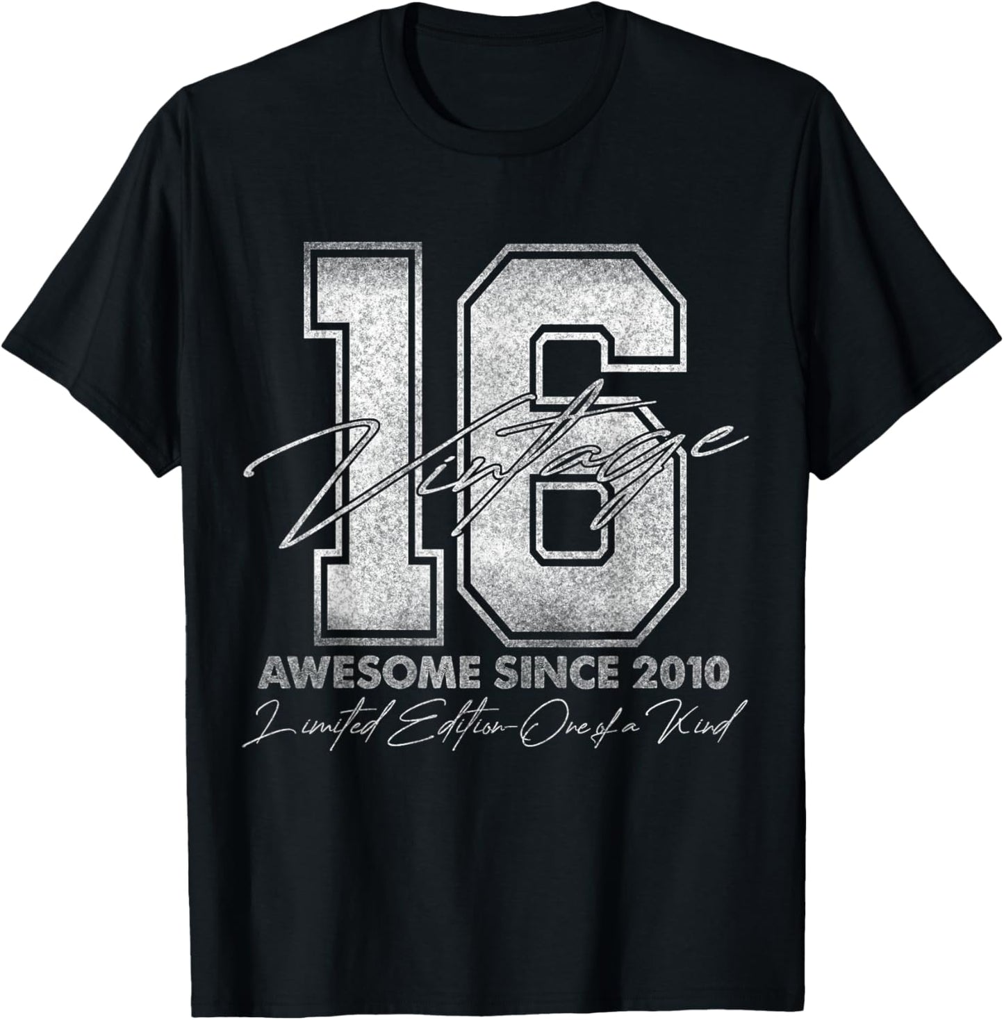 16 Year Old Gifts Vintage 2010 Limited Edition 16th Birthday T-Shirt - T-Shirt | Black