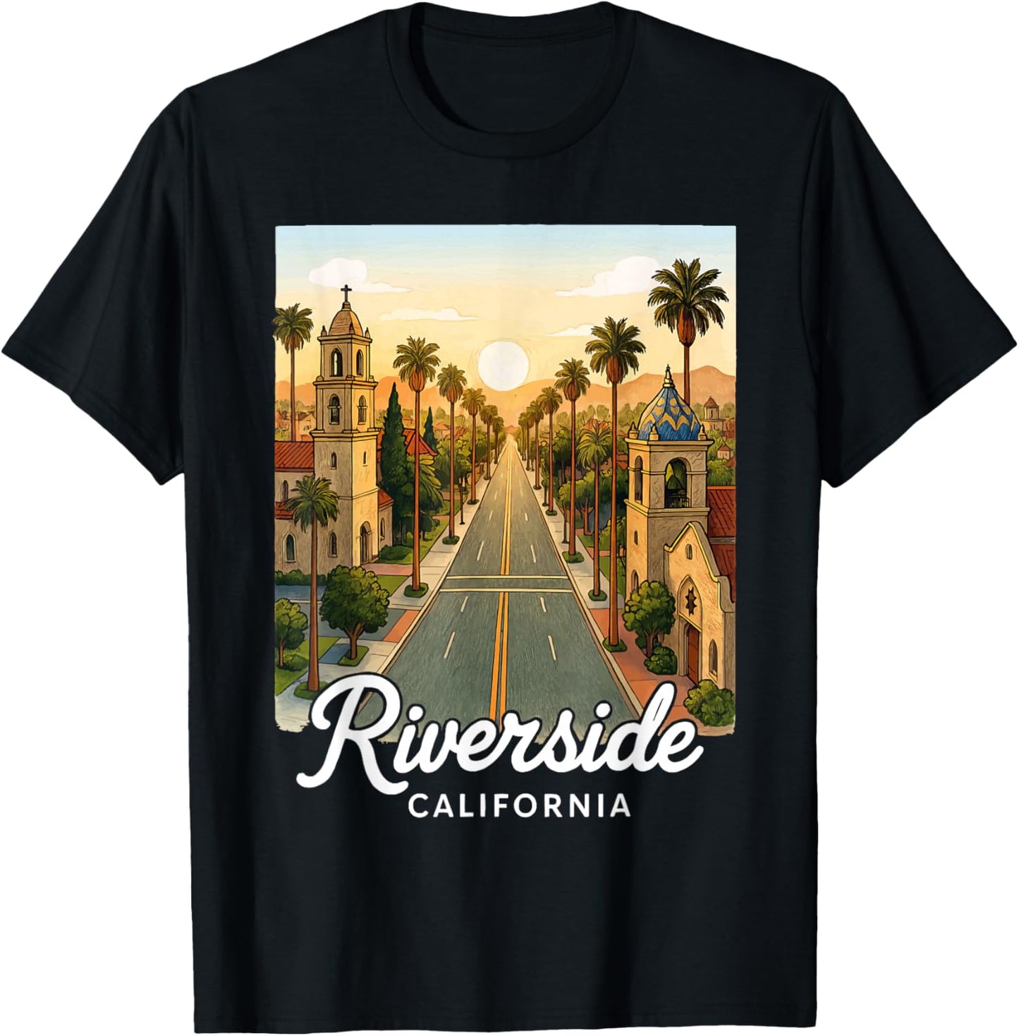 Riverside California T-Shirt - T-Shirt | Black
