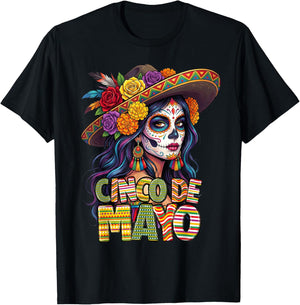 Cinco De Mayo 2026 Mexican Fiesta 5 De Mayo Girls Women T-Shirt - T-Shirt | Black