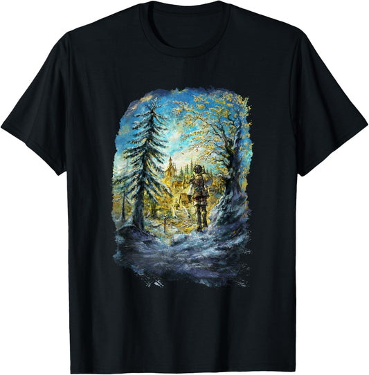 OCTOPATH Traveler 0 - Key Visual T-Shirt - T-Shirt | Black