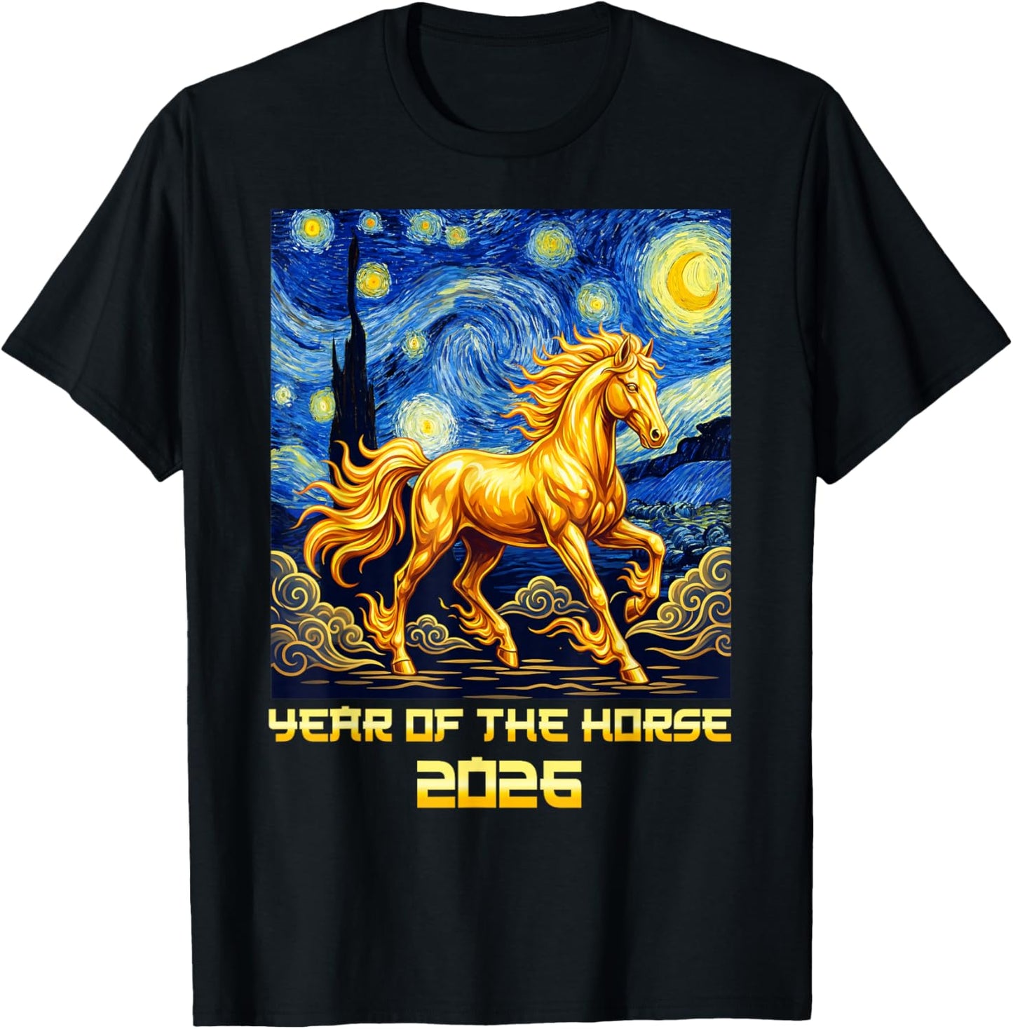 Chinese New Year 2026 Year of The Horse Lunar New Year 2026 T-Shirt - T-Shirt | Black