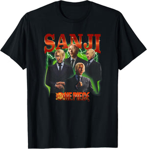Netflix One Piece Sanji Heartthrob Officially Licensed T-Shirt - T-Shirt | Black